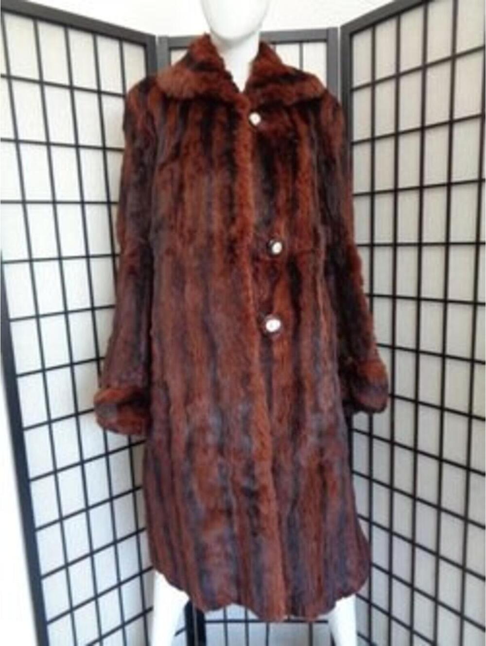 Scrap Coat: Brown Rabbit Fur Coat Jacket Arts & Crafts